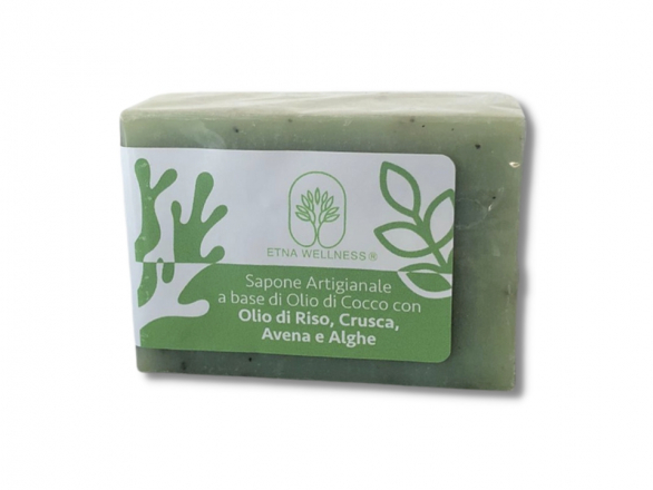 Sapone Artigianale Olio di Cocco, Riso, Crusca, Avena e Alghe