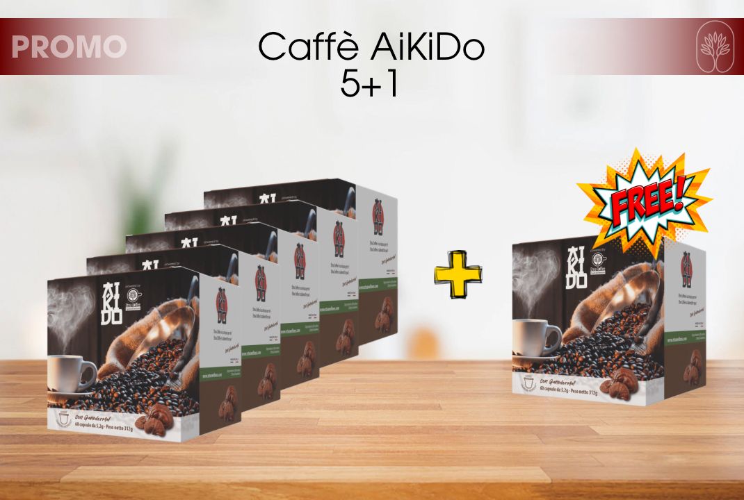 PROMO Caffè al ganoderma Lucidum 60 capsule X5 + 1 OMAGGIO *** COMPATIBILE NESPRESSO***