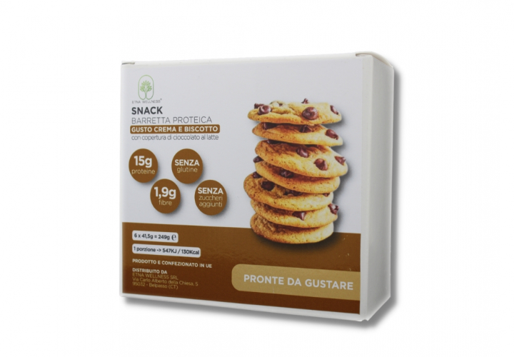 6 Barrette Proteiche Crema e Biscotto