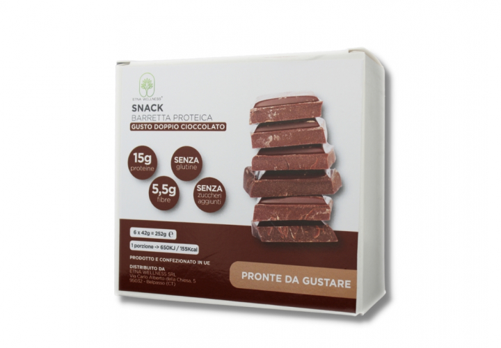 6 Barrette Proteiche Doppio Cioccolato